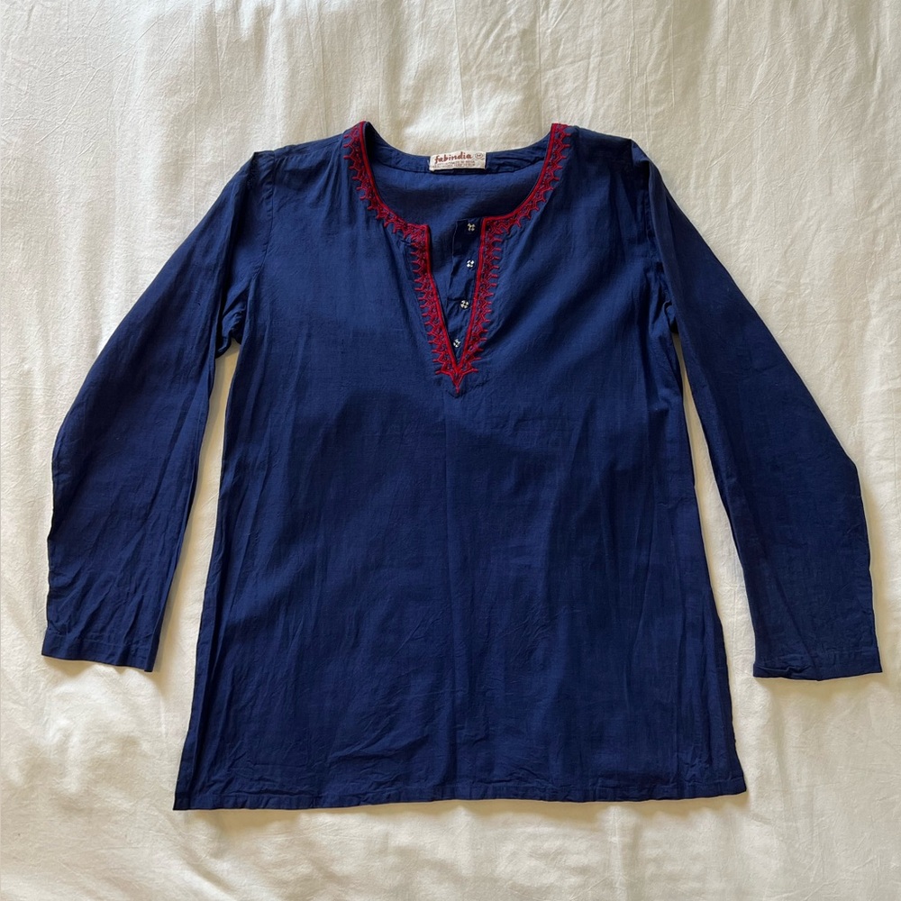 Indian Indigo Blouse M